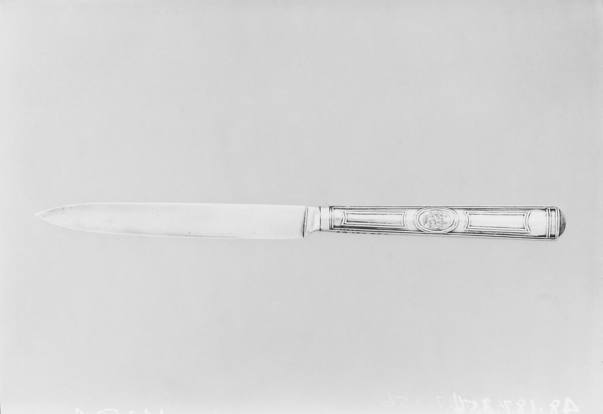 Knife (one of a composed set), Mathieu Carrère (active 1799/1800–1817), Silver, French, Paris