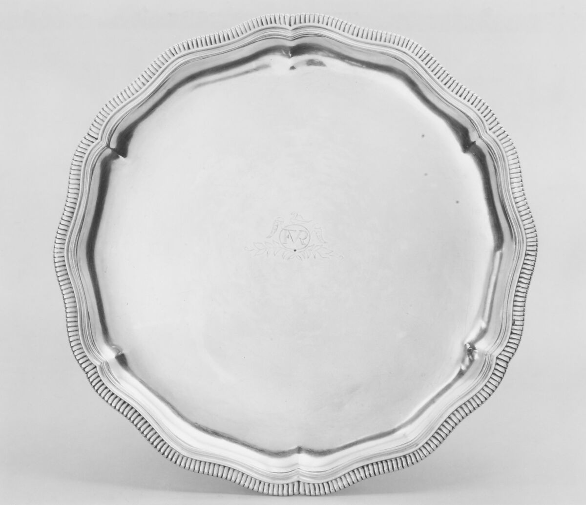 Salver, Possibly by D.I.I., Silver, French, Bayonne 