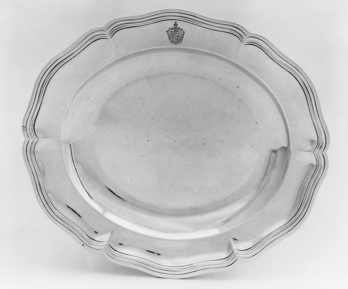 Platter (one of a set, of graduated sizes), Jacques Bernier (master 1781, recorded 1793), Silver, French, Paris