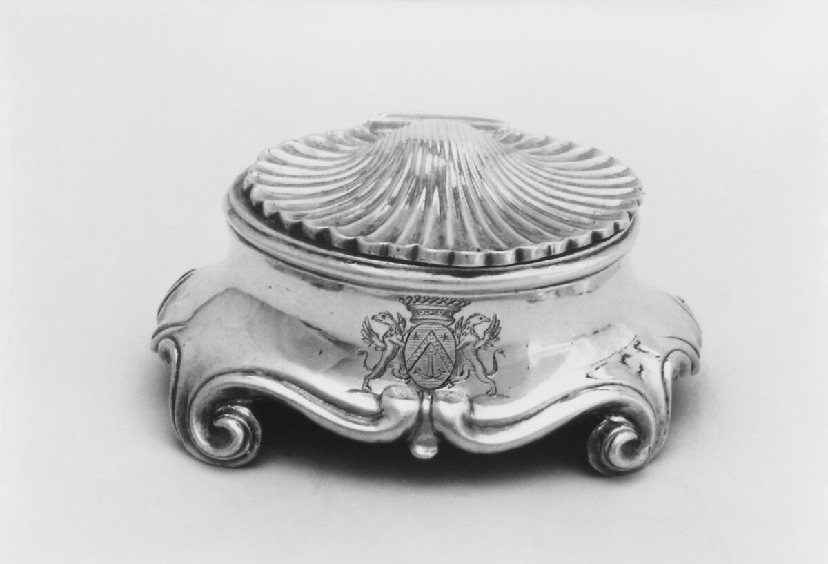 Pair of pepper boxes, Etienne Barrau (1737–1774, master probably 1761), Silver, French, Toulouse