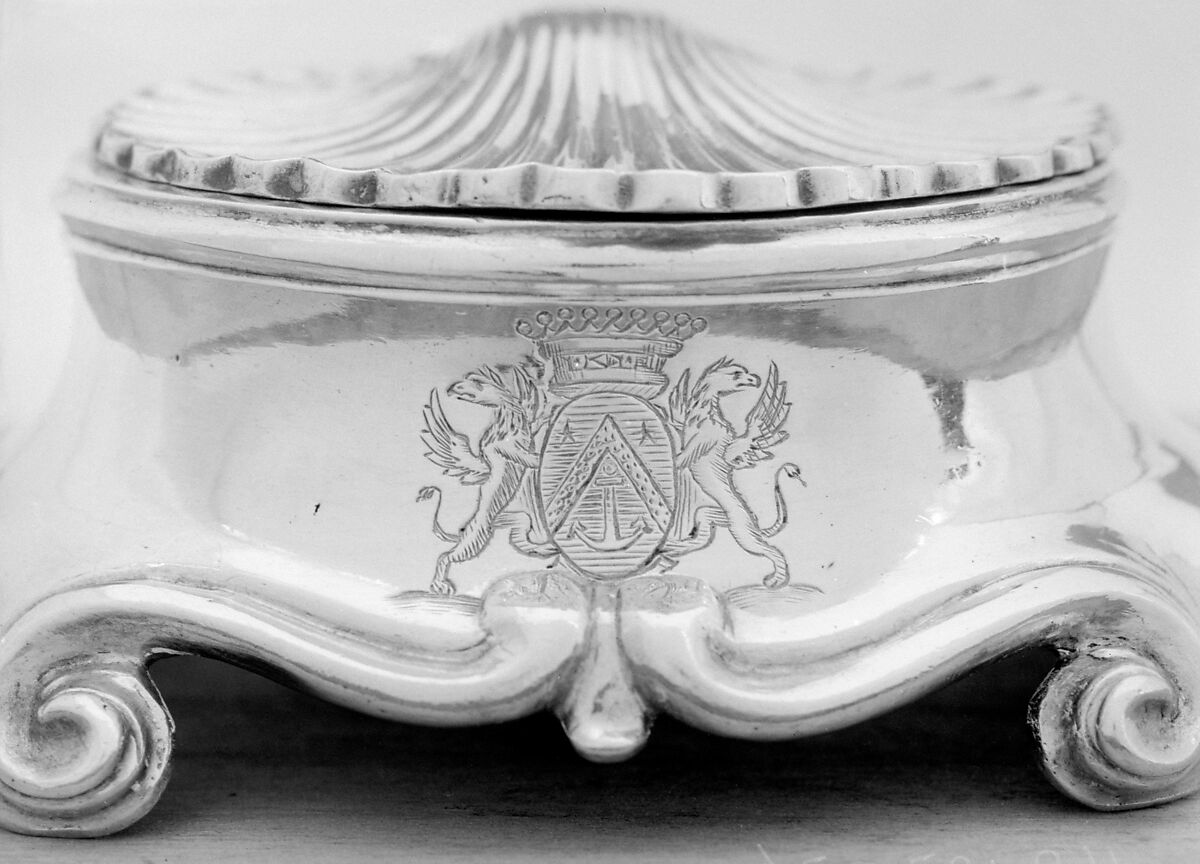 Pair of pepper boxes, Etienne Barrau (1737–1774, master probably 1761), Silver, French, Toulouse