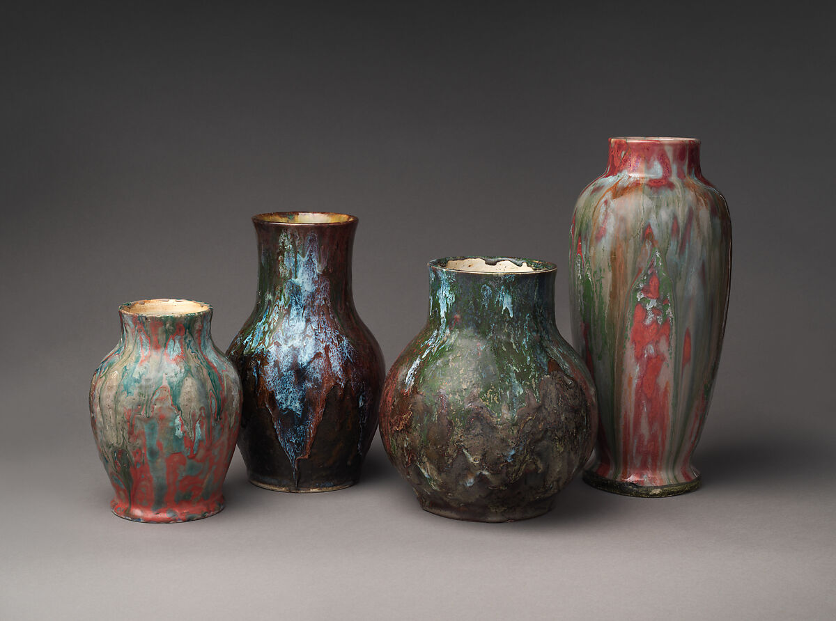 Vase, Dedham Pottery (1895–1943), Stoneware, American