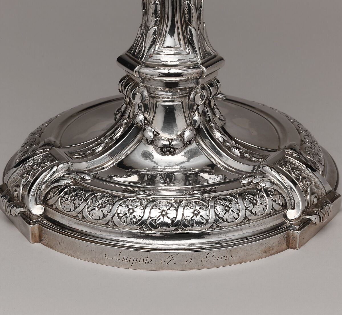 Candelabrum (one of a pair), Robert Joseph Auguste (French, 1723–1805, master 1757), Silver, French, Paris