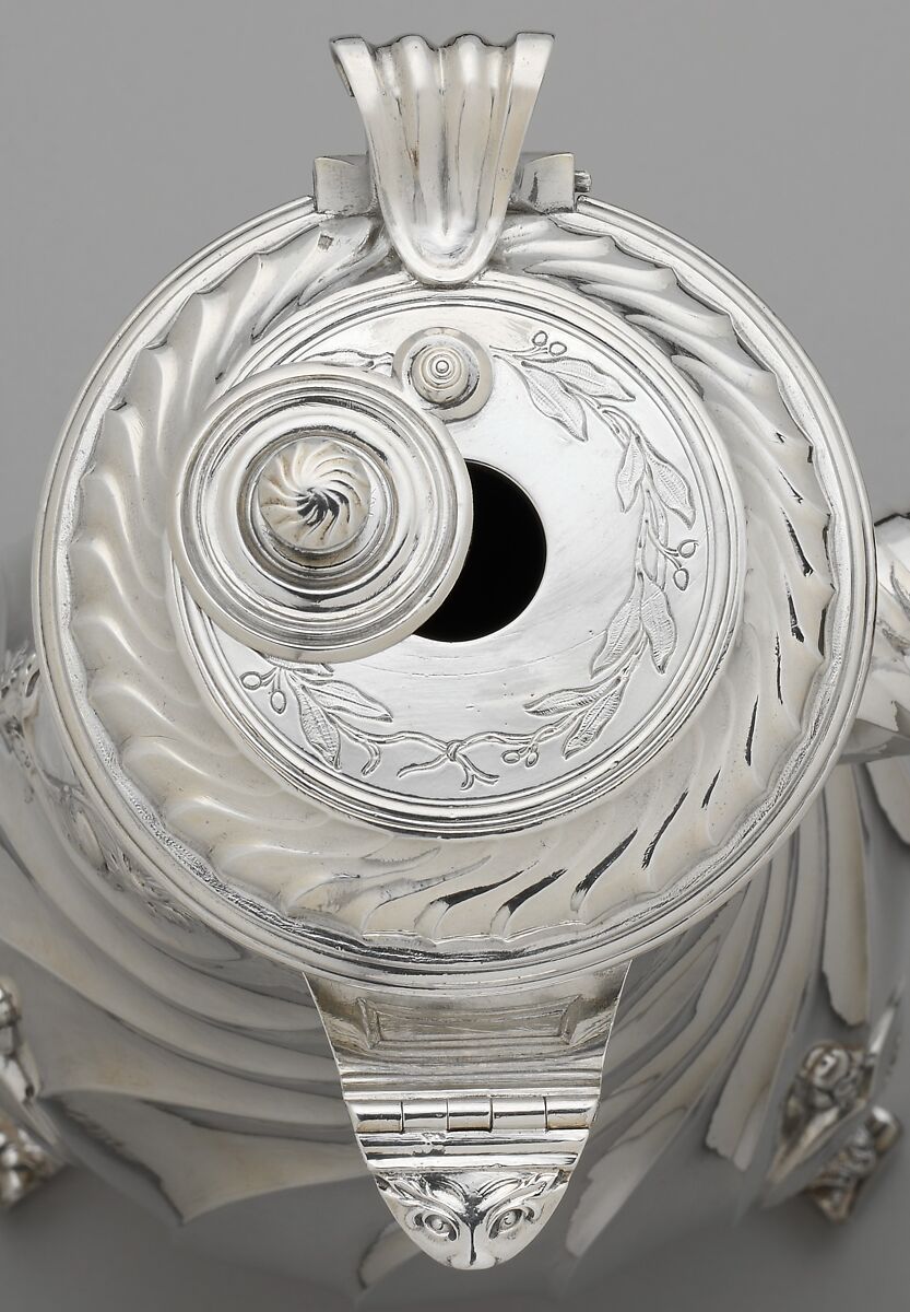 Chocolate pot, François Thomas Germain (French, Paris 1726–1791 Paris, master 1748), Silver; ebony, French, Paris