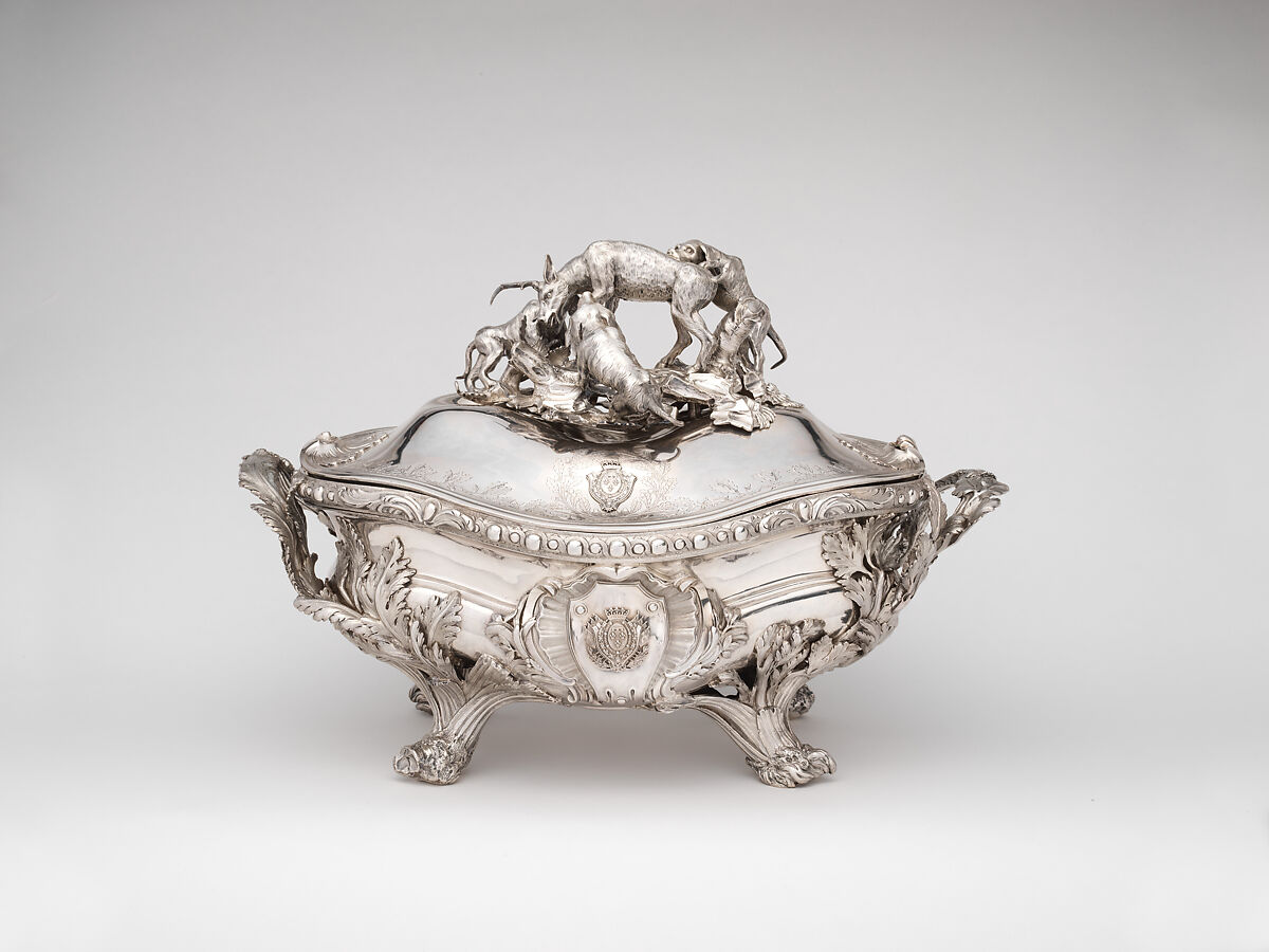 Tureen with cover, Edme-Pierre Balzac (1705–ca. 1786, master 1739, recorded 1781), Silver, French, Paris 