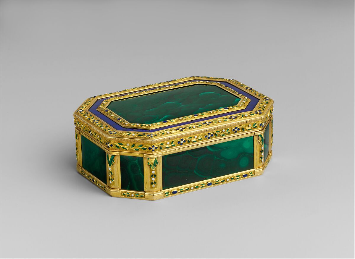 Snuffbox, Adrien Jean Maximilien Vachette (French, Cauffry 1753–1839 Paris), Gold, enamel, French, Paris 