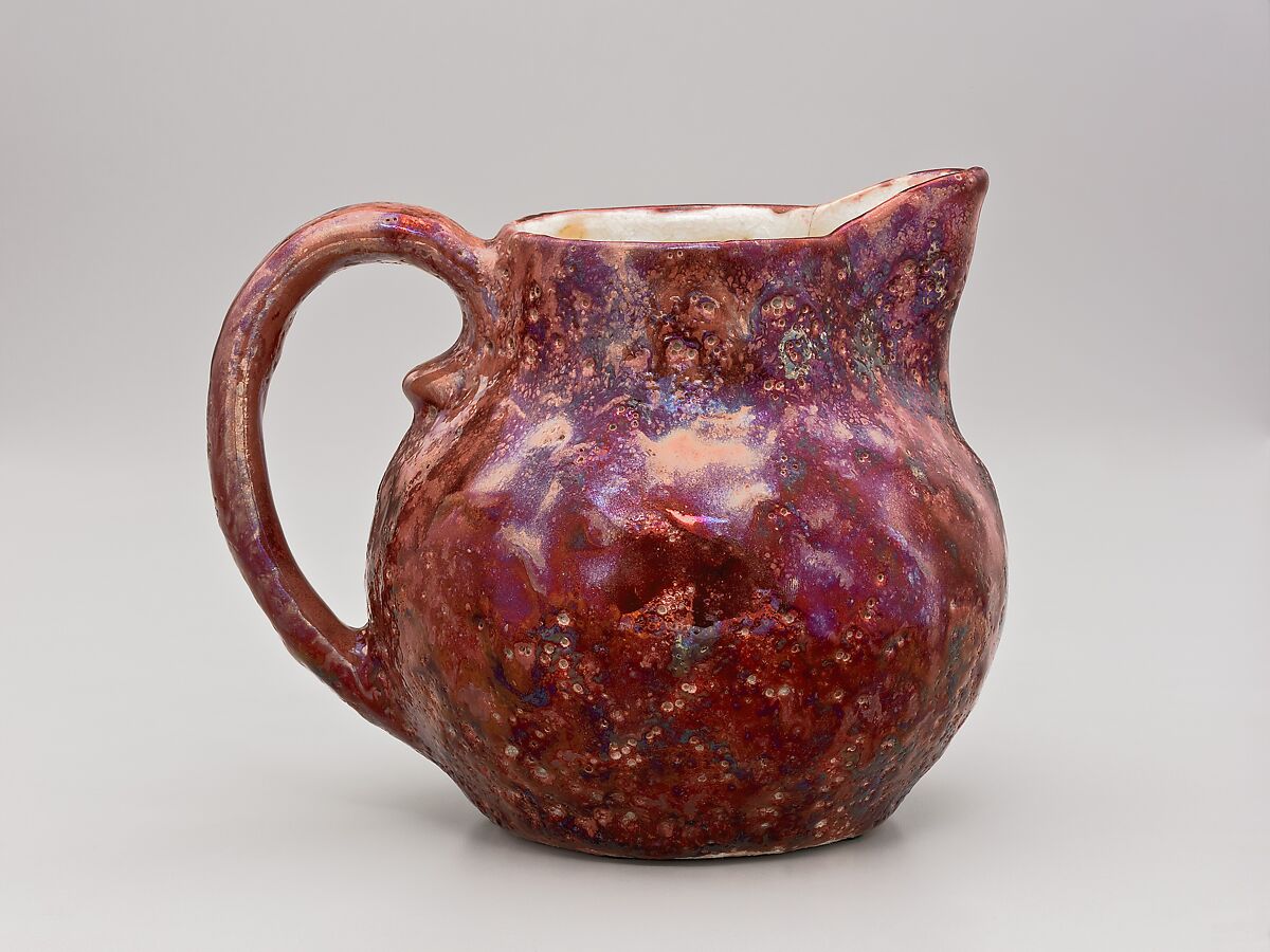 Pitcher, Dedham Pottery (1895–1943), Stoneware, American 