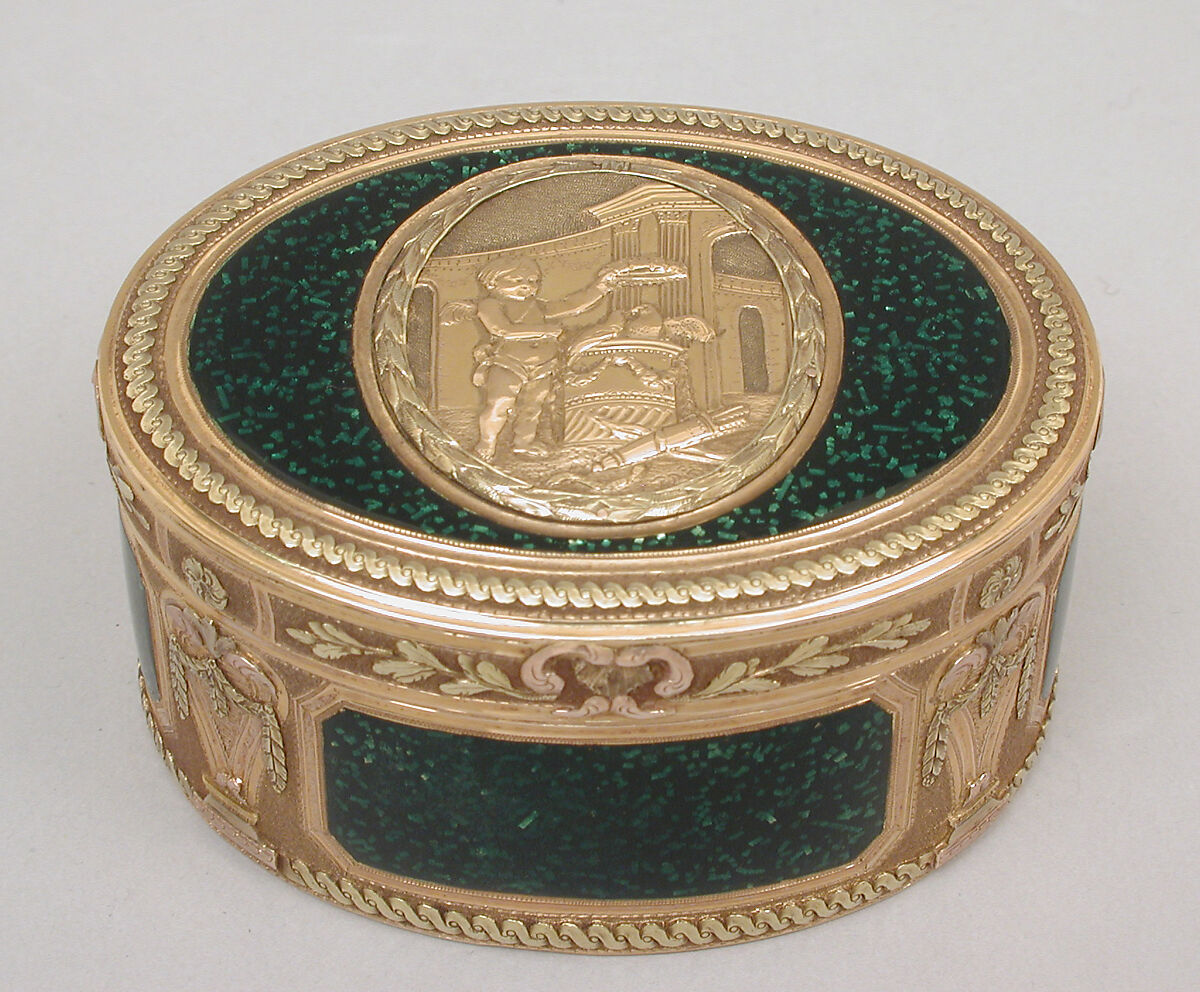 Snuffbox, D.M.C., Switzerland, Gold, enamel, Swiss 