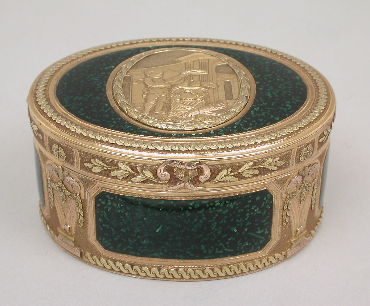 Snuffbox, D.M.C., Switzerland, Gold, enamel, Swiss