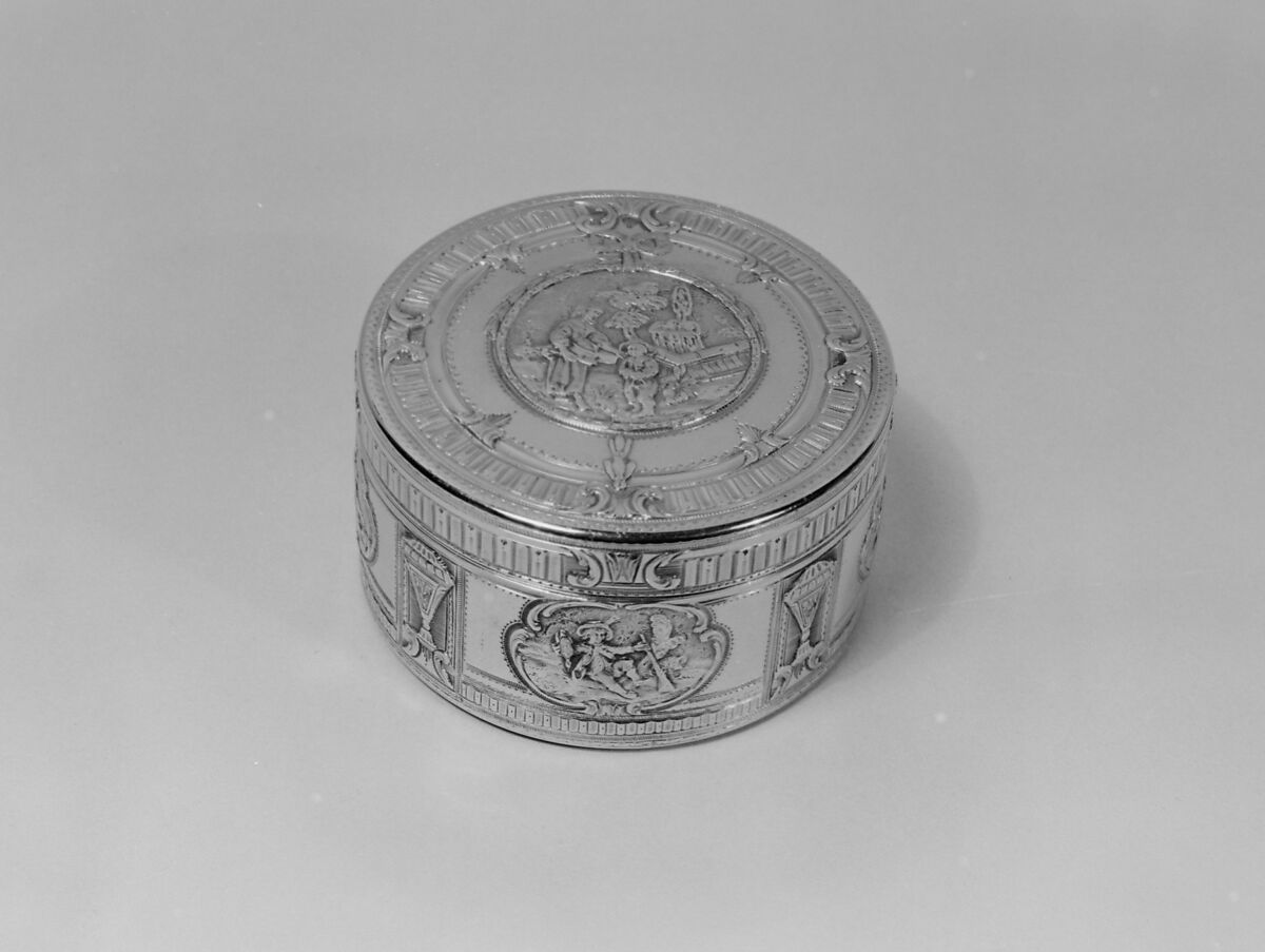 Snuffbox, Pierre-Nicolas Pleyard (apprenticed 1743, master 1759, active 1793), Gold, French, Paris 