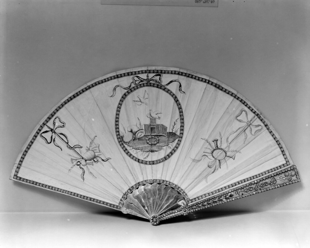 Fan, Gold, enamel, diamonds, French