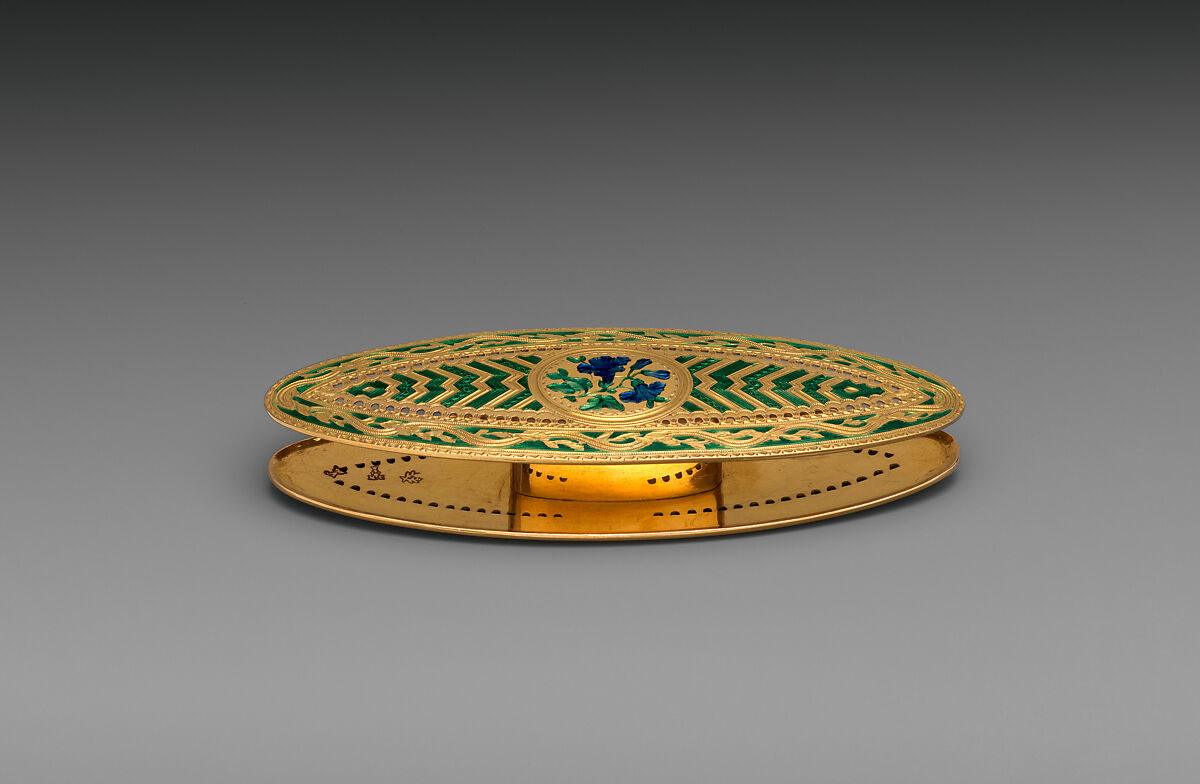 Shuttle (navette), Mathieu Coiny fils (born 1723, master 1755, recorded 1788), Gold, enamel, French, Paris 