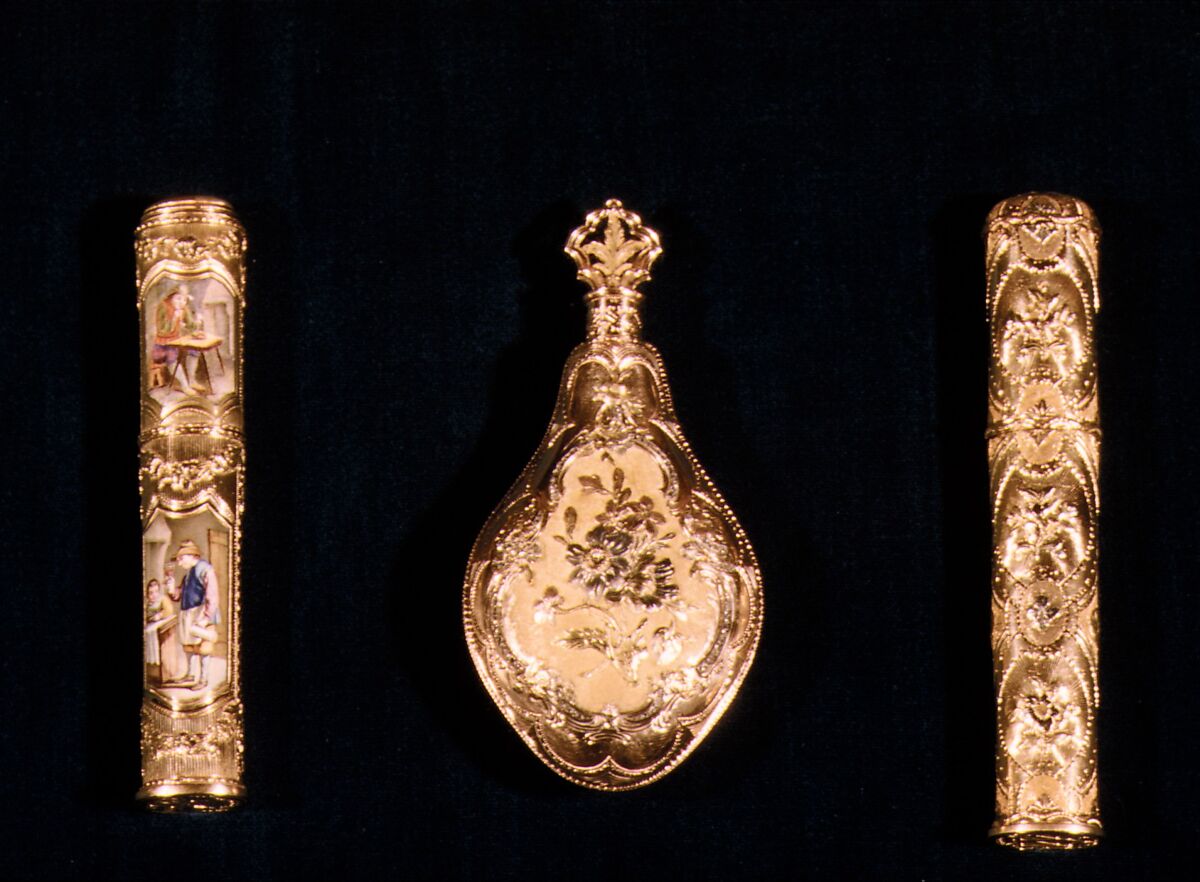 Sealing wax case (étui), Gold, French, Paris 