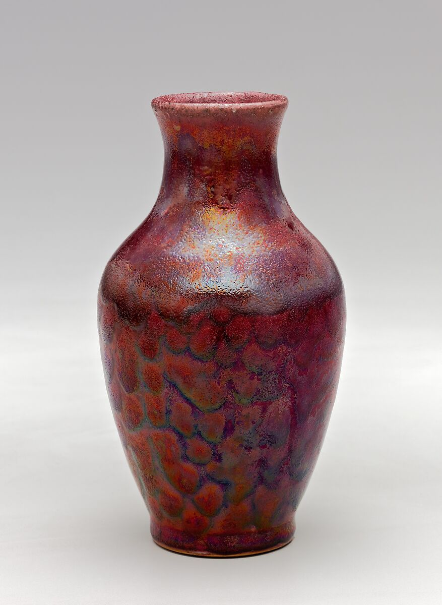 Vase, Chelsea Keramic Art Works (1872–1889), Stoneware, American 