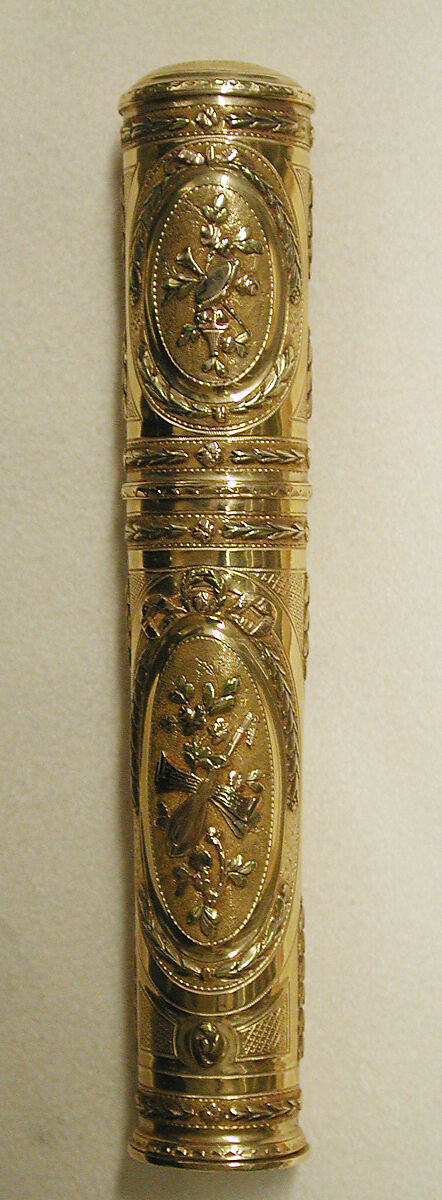 Sealing wax case (étui), Gold, French, Paris 