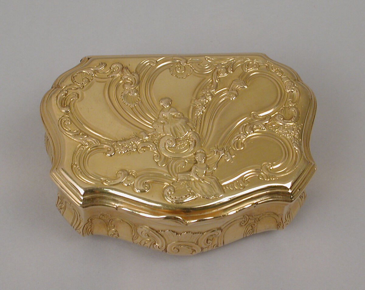 Snuffbox, Probably by Jacques Brillant (or Briant) (French, master 1722, died 1746), Gold, French, Paris 