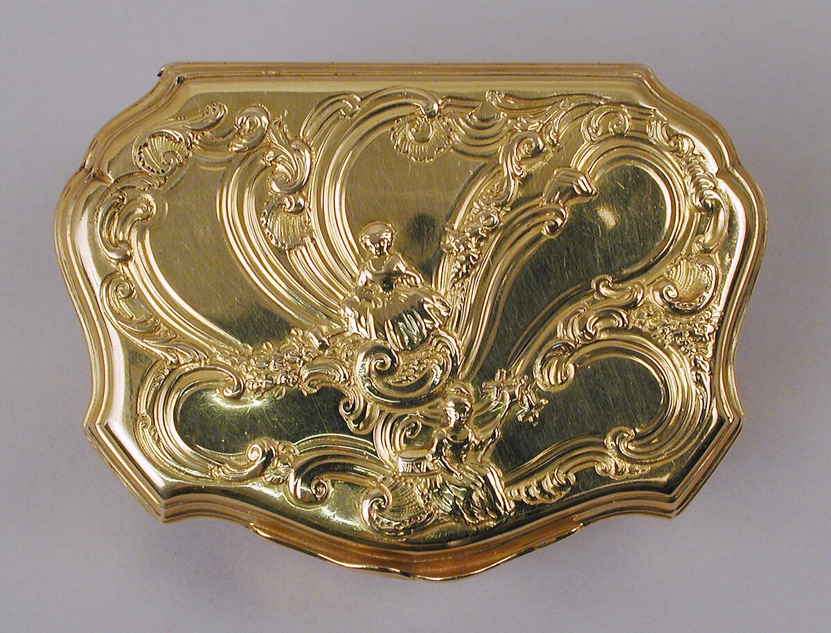 Snuffbox, Probably by Jacques Brillant (or Briant) (French, master 1722, died 1746), Gold, French, Paris
