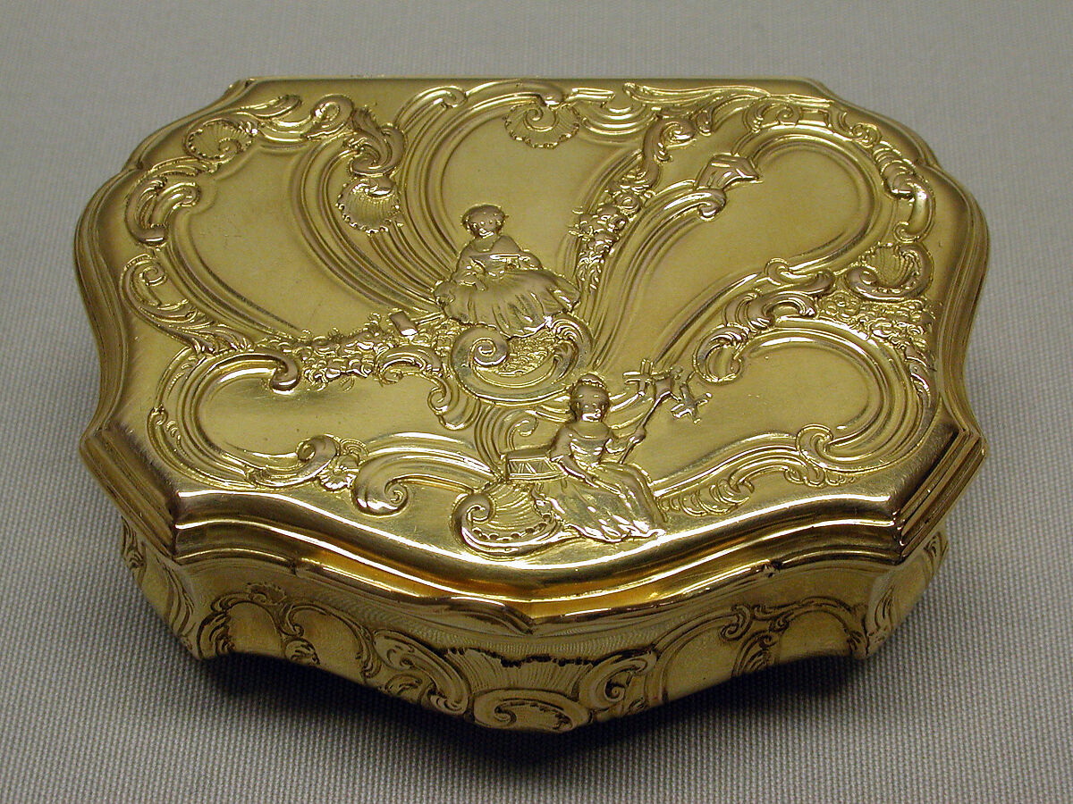 Snuffbox, Probably by Jacques Brillant (or Briant) (French, master 1722, died 1746), Gold, French, Paris