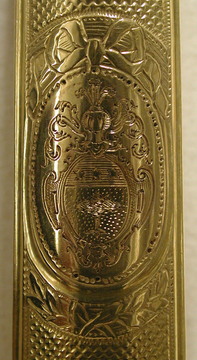 Knife, Gold, steel, French, Paris