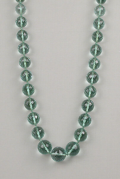 Necklace, Green beryl, European 