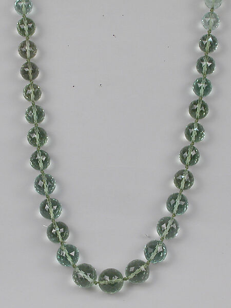 Necklace, Green beryl, European 