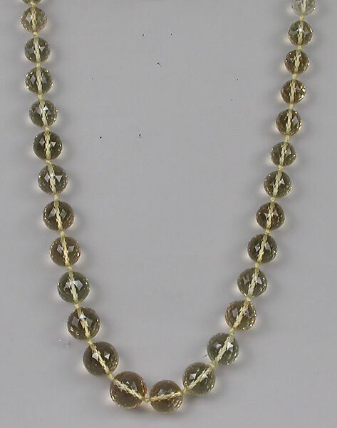 Necklace, Yellow beryl, European 