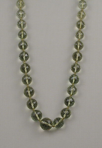 Necklace, Green beryl, European 