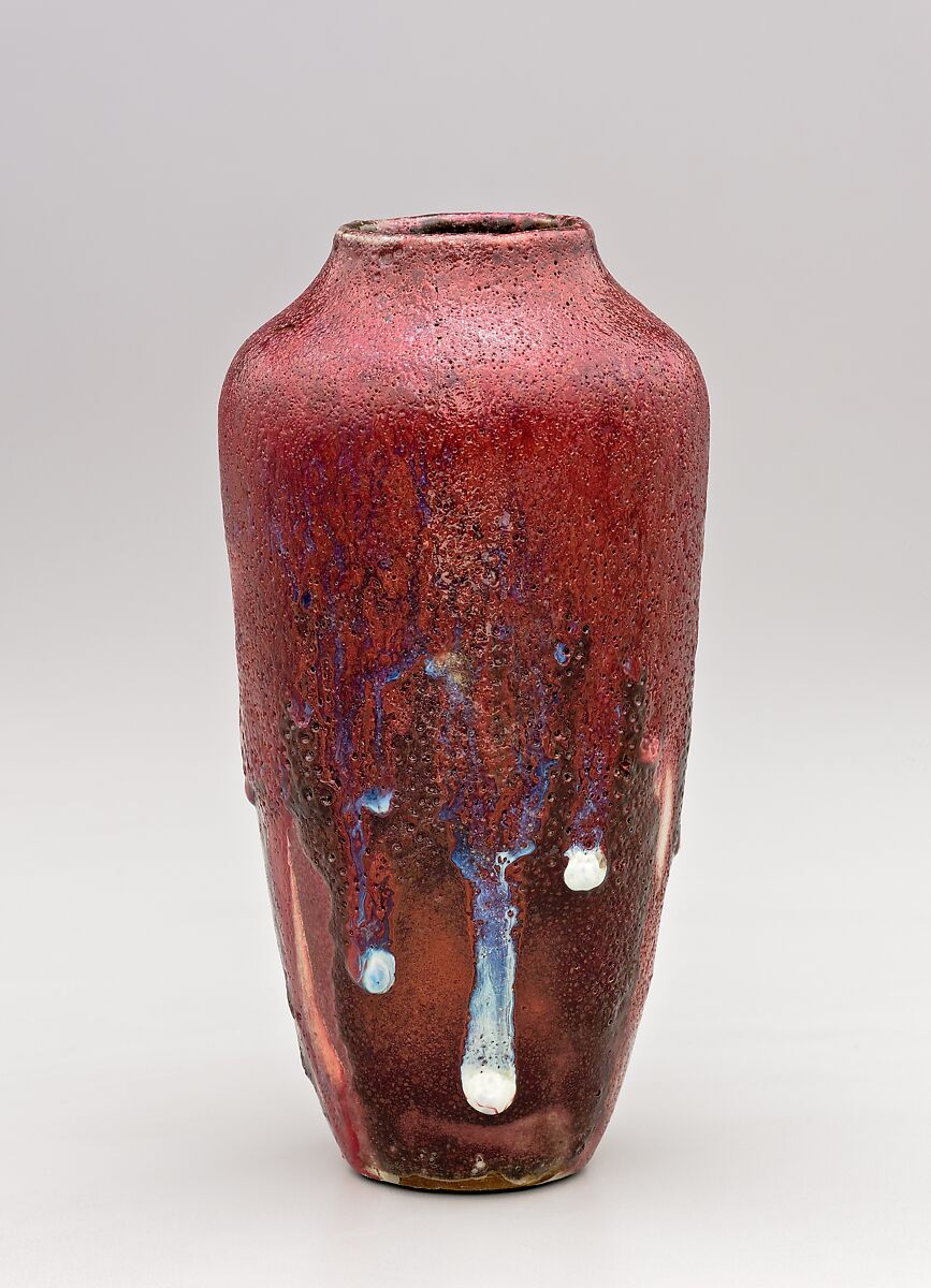 Vase, Chelsea Keramic Art Works (1872–1889), Stoneware, American 