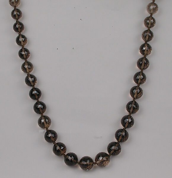 Necklace, Smoky quartz, European 