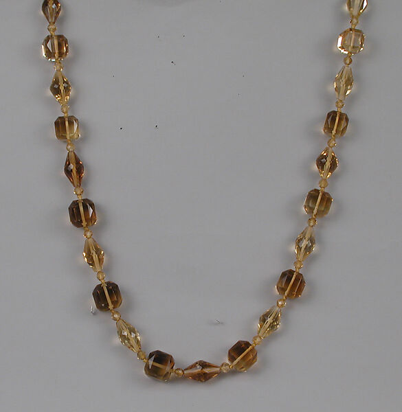 Necklace, Topaz quartz, European 