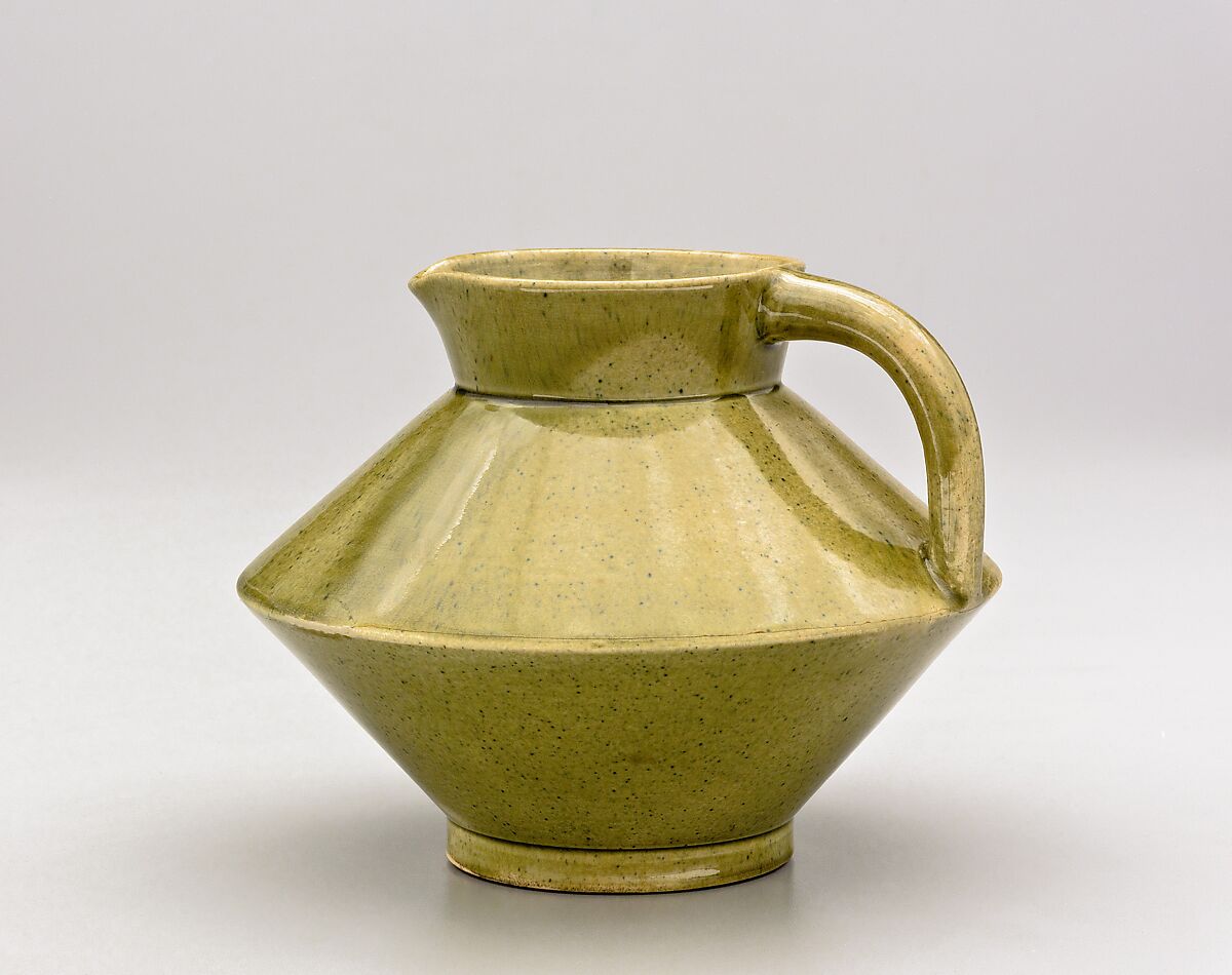 Pitcher, Chelsea Keramic Art Works (1872–1889), Earthenware, American 