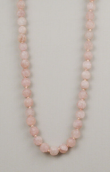 Necklace, Rose quartz, Chinese 