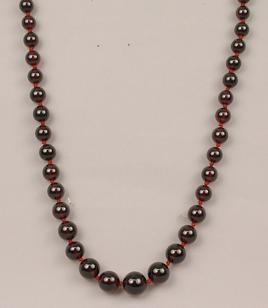 Necklace, Pyrope garnet, European 