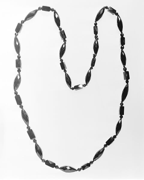 Necklace, Black onyx, European
