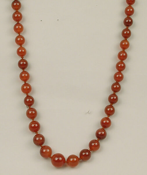 Necklace, Carnelian, European 