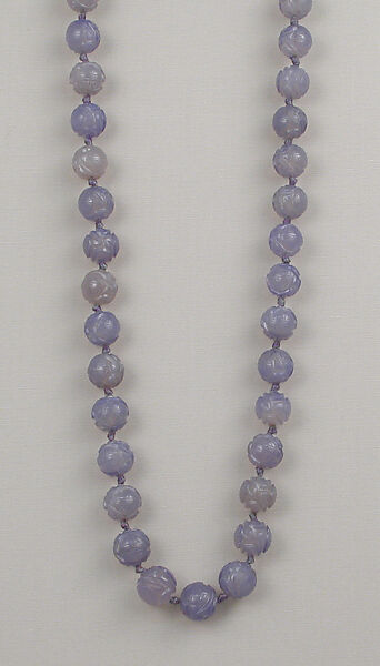 Necklace, Chalcedony, Chinese 