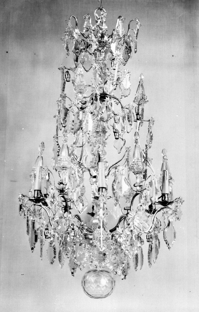 Chandelier, Gilt bronze and glass, French 