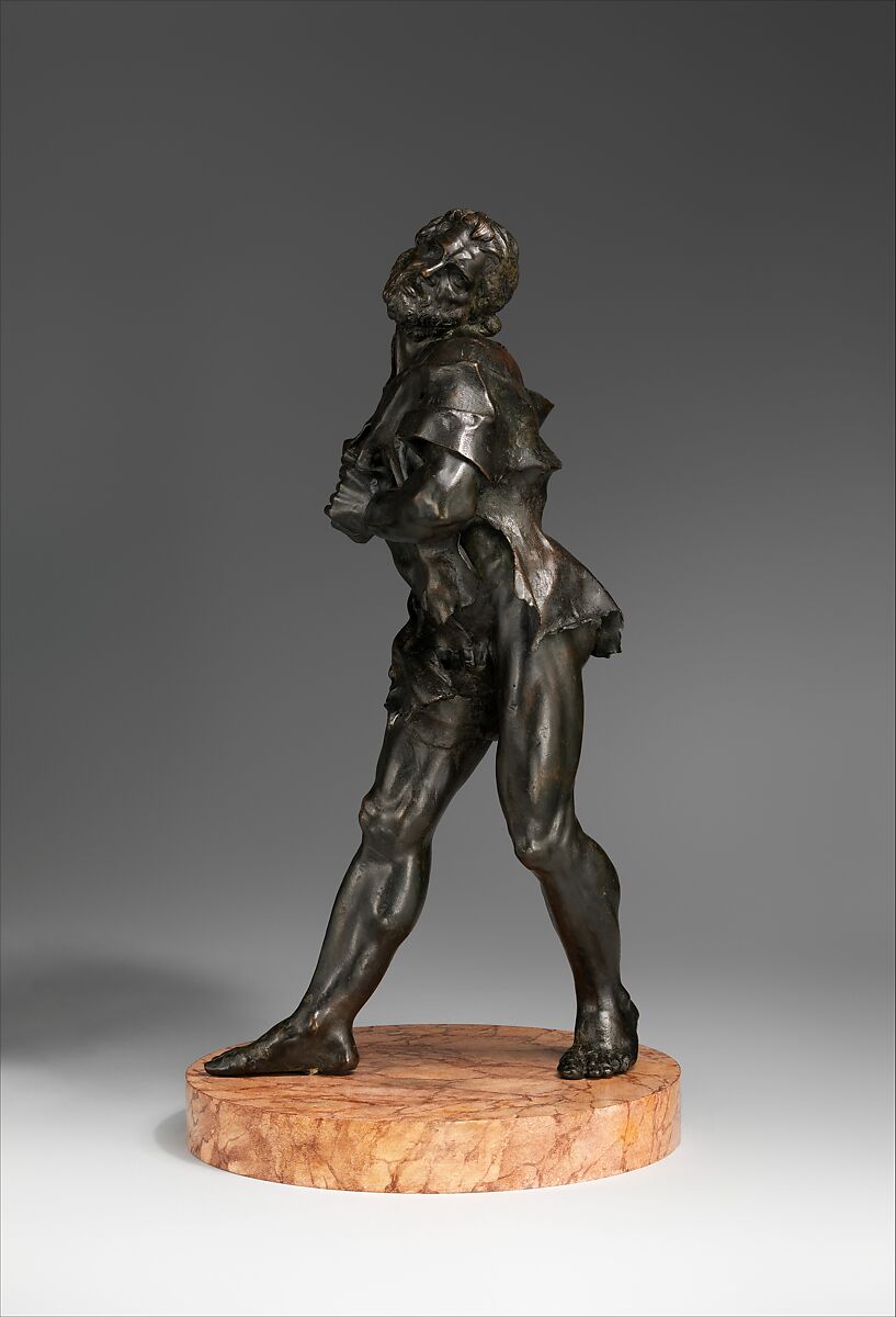 Hercules with the Coat of Nessus, Unidentified sculptor, Bronze, marble, possibly French