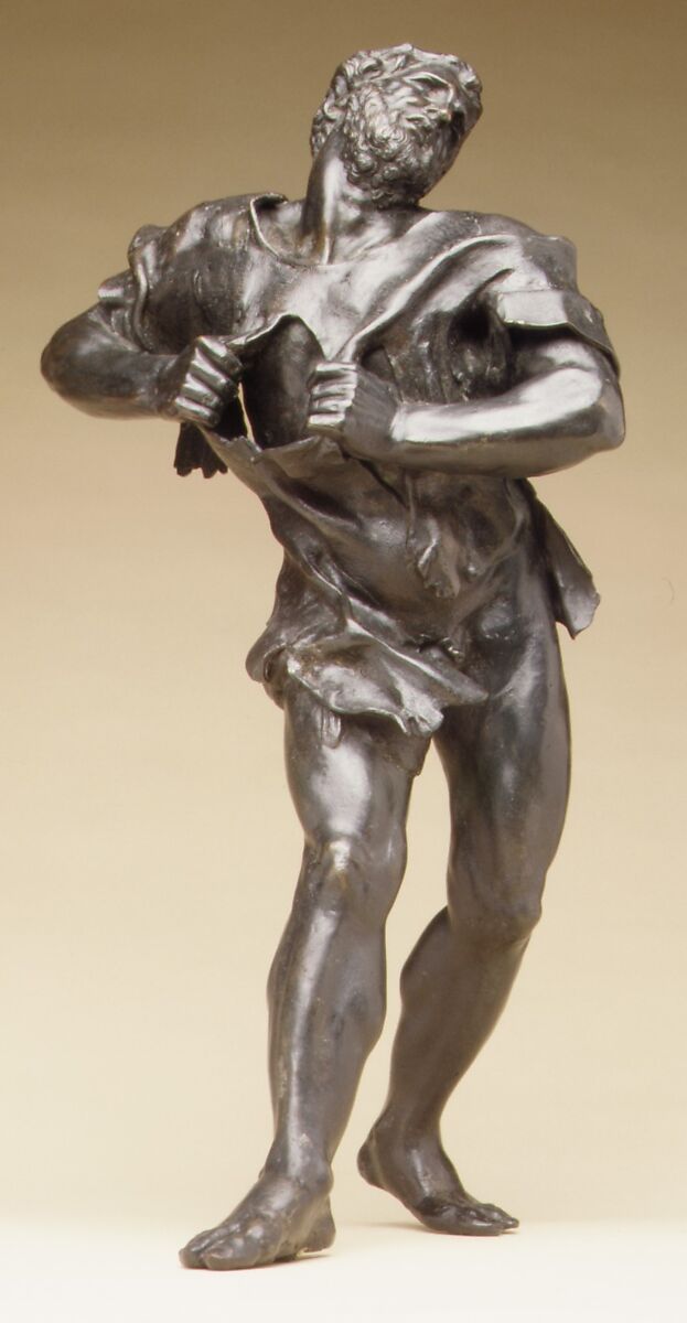 Hercules with the Coat of Nessus, Unidentified sculptor, Bronze, marble, possibly French