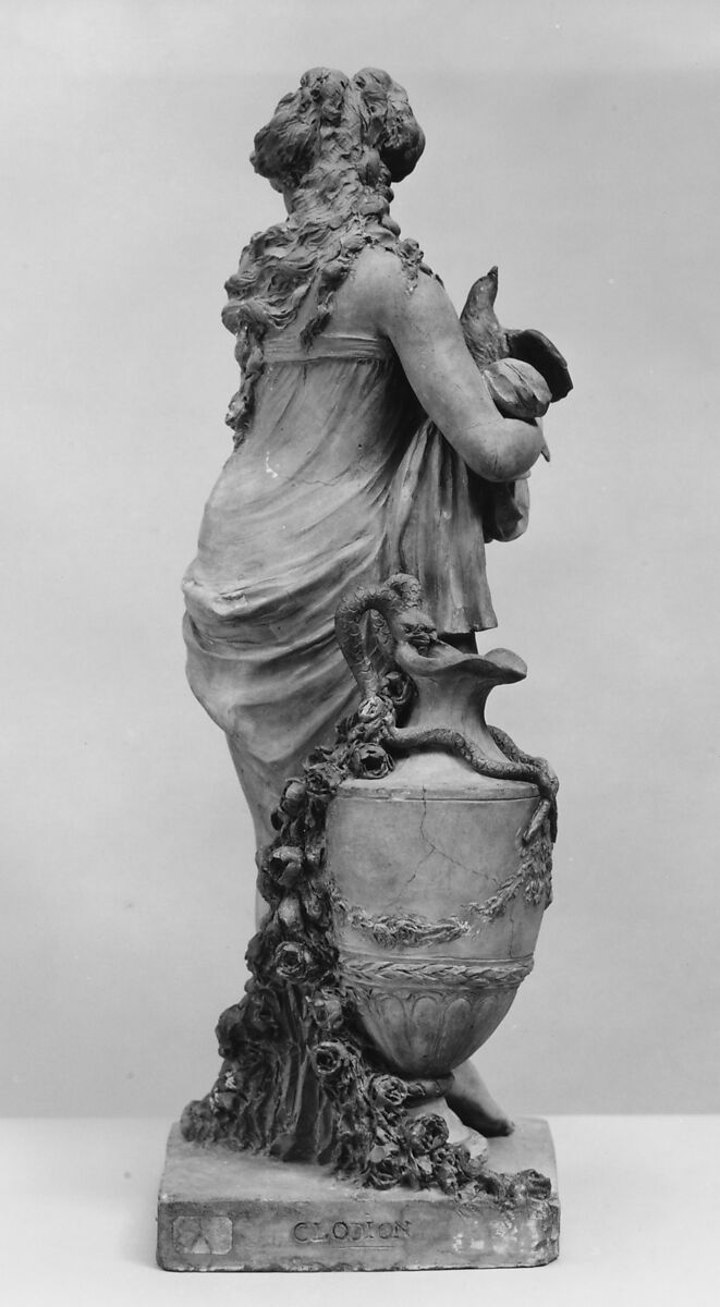 Girl with Doves, Clodion (Claude Michel) (French, Nancy 1738–1814 Paris), Cast terracotta, French, Paris