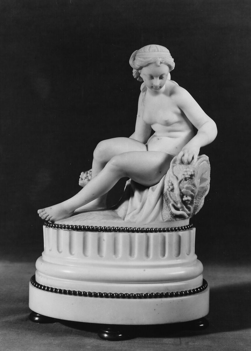 Nymph (Spring) (one of a pair), Marble, French 