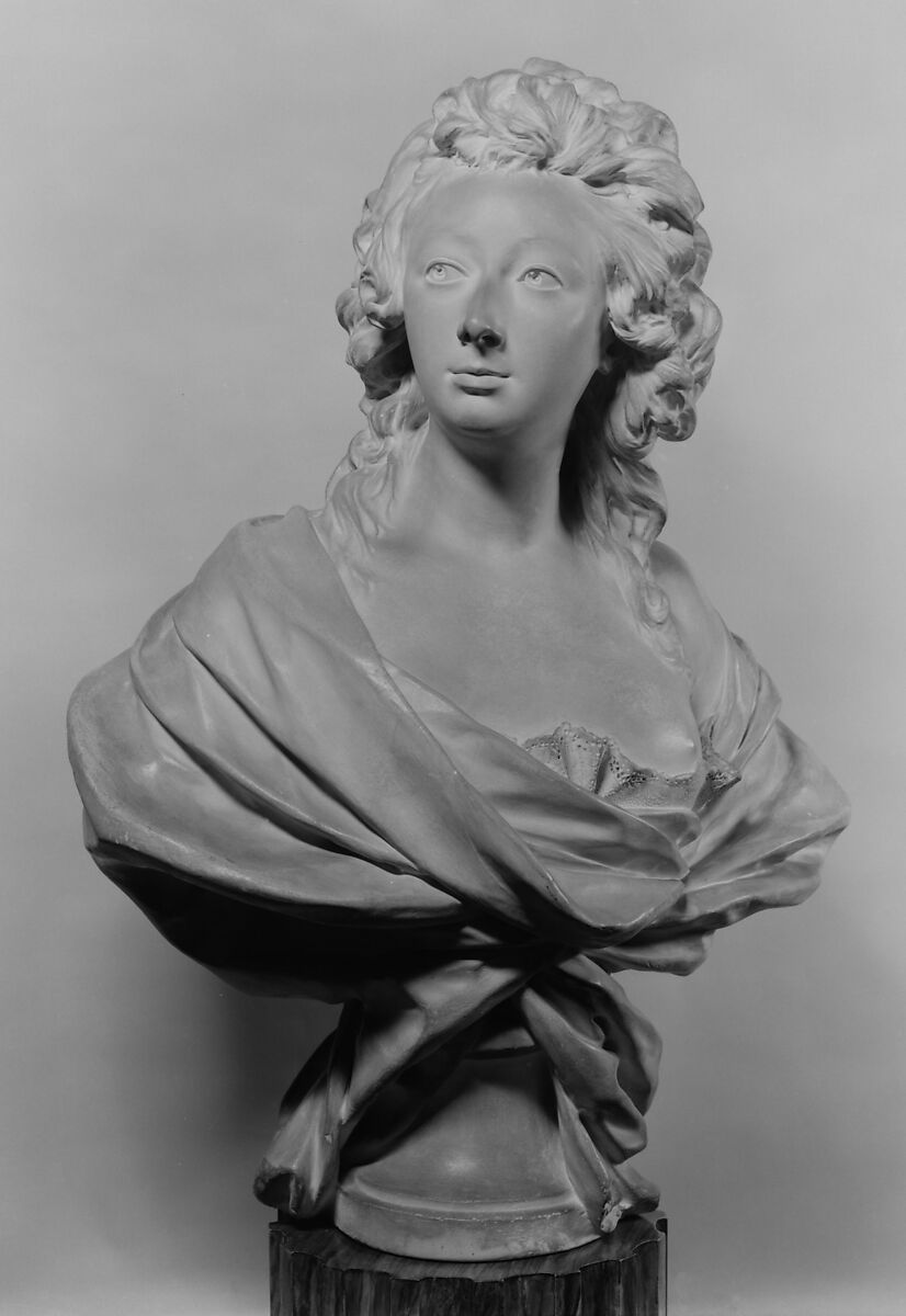 Woman, sometimes identified as the Princesse de Lamballe, Imitator of Jean Antoine Houdon (French, Versailles 1741–1828 Paris), Plaster, French 
