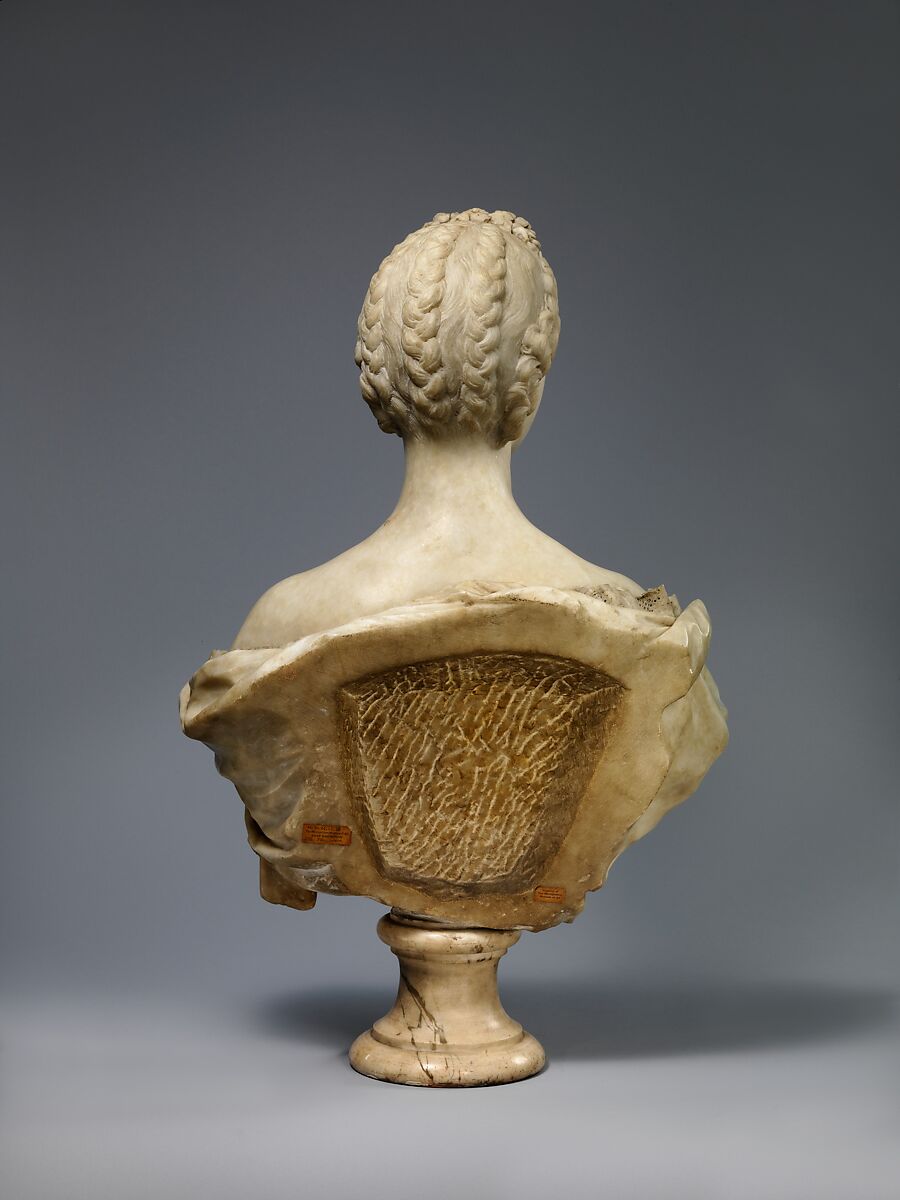 Madame de Pompadour (1721–1764), Jean-Baptiste Pigalle (French, 1714–1785), White marble (Sost, the French Pyrenees), French, Paris