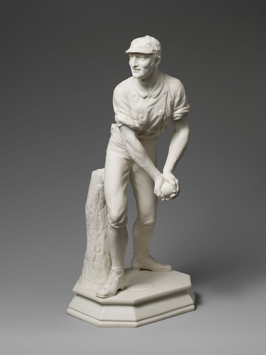 Catcher, Manufactured by Ott and Brewer (American, Trenton, New Jersey, 1871–1893), Parian porcelain, American 