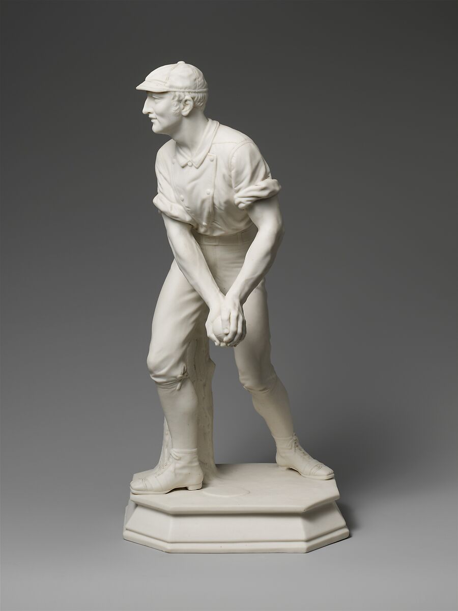 Catcher, Manufactured by Ott and Brewer (American, Trenton, New Jersey, 1871–1893), Parian porcelain, American