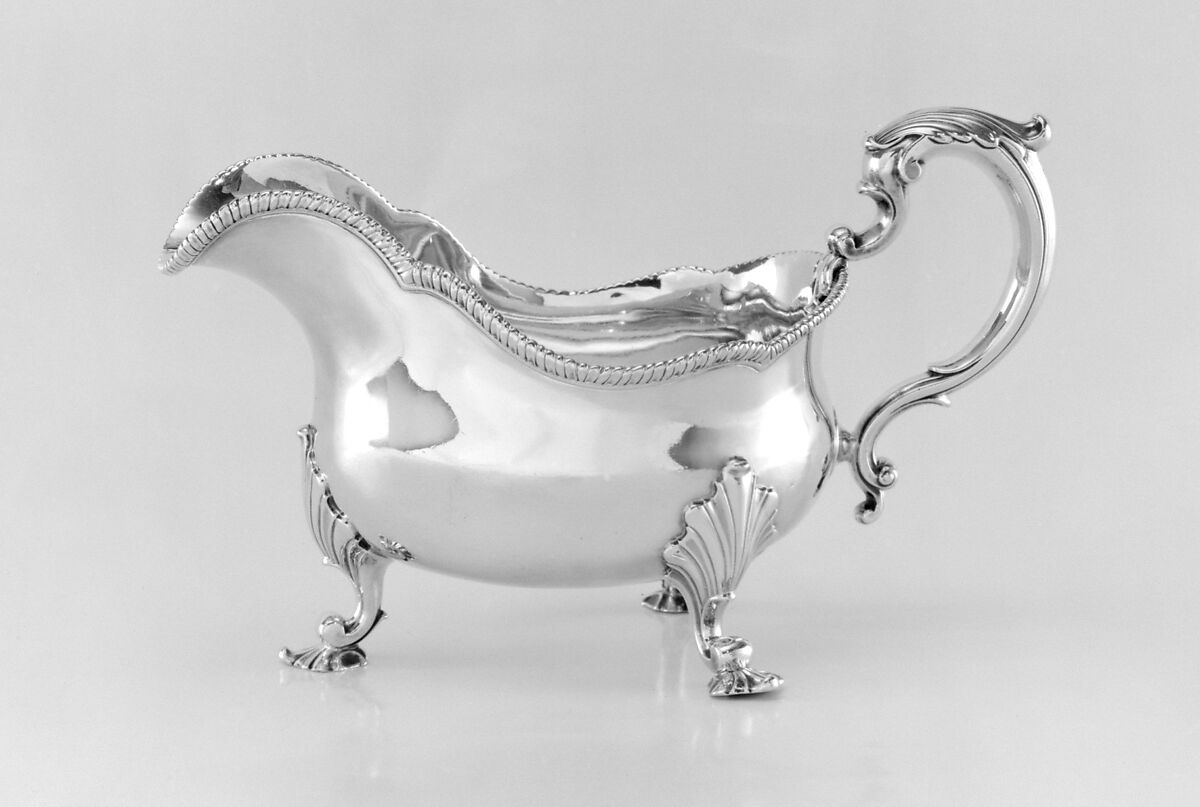 Pair of sauceboats, John Parker (British, active 1759–77), Silver, British, London