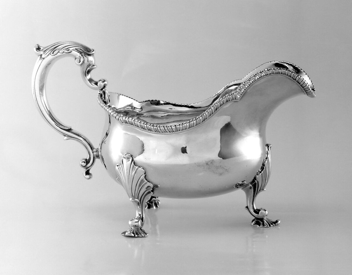 Pair of sauceboats, John Parker (British, active 1759–77), Silver, British, London 