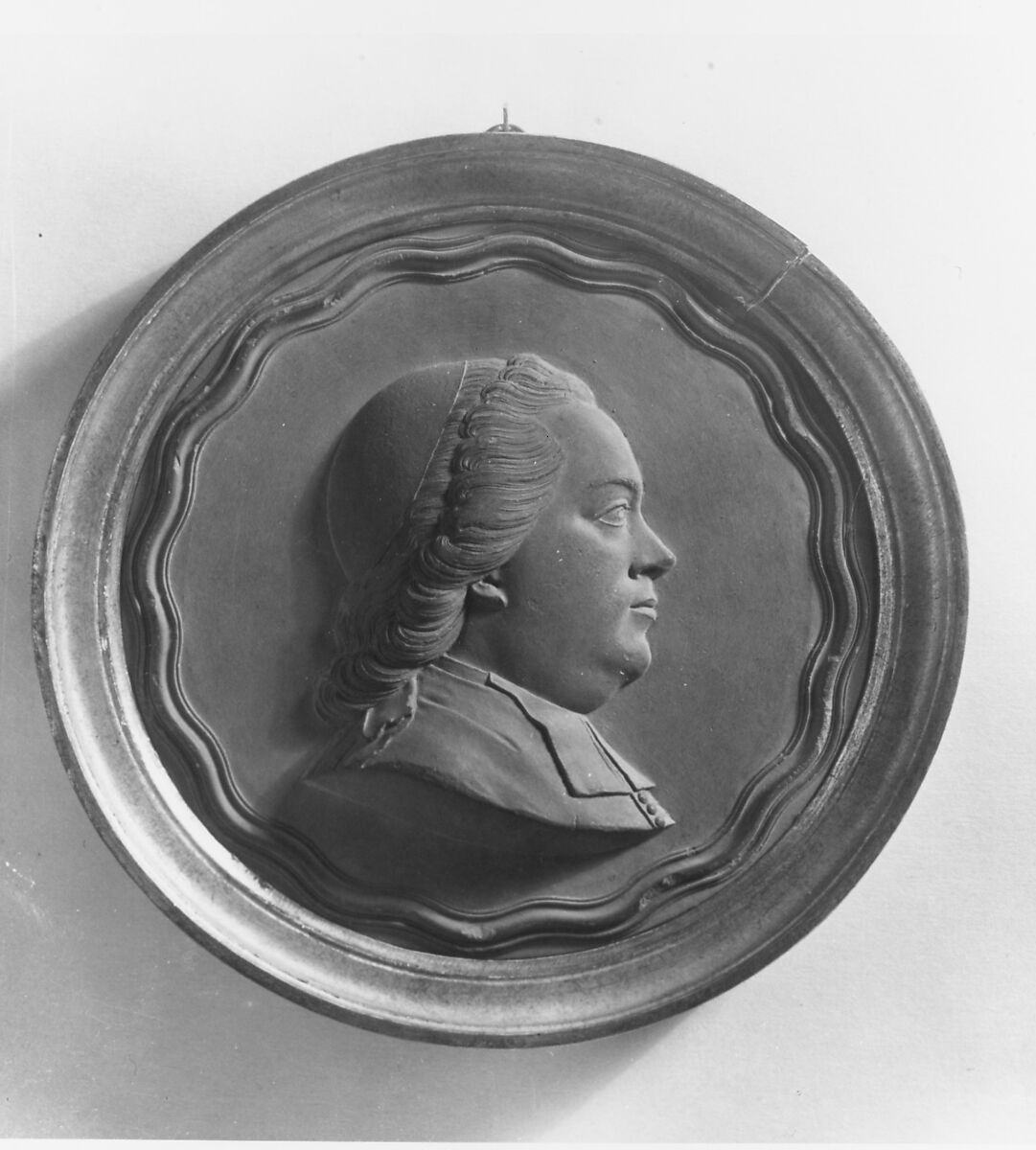 Aimé-Louis des Moulins de L'Isle, Jean-Baptiste Nini (Italian, Urbino 1717–1786 Chaumont-sur-Loire), Medallion: cast terracotta (terre de Chaumont); frame: gilt wood, French, Chaumont-sur-Loire 