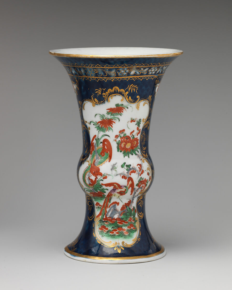 Vase (one of a pair), Worcester factory (British, 1751–2008), Soft-paste porcelain, British, Worcester