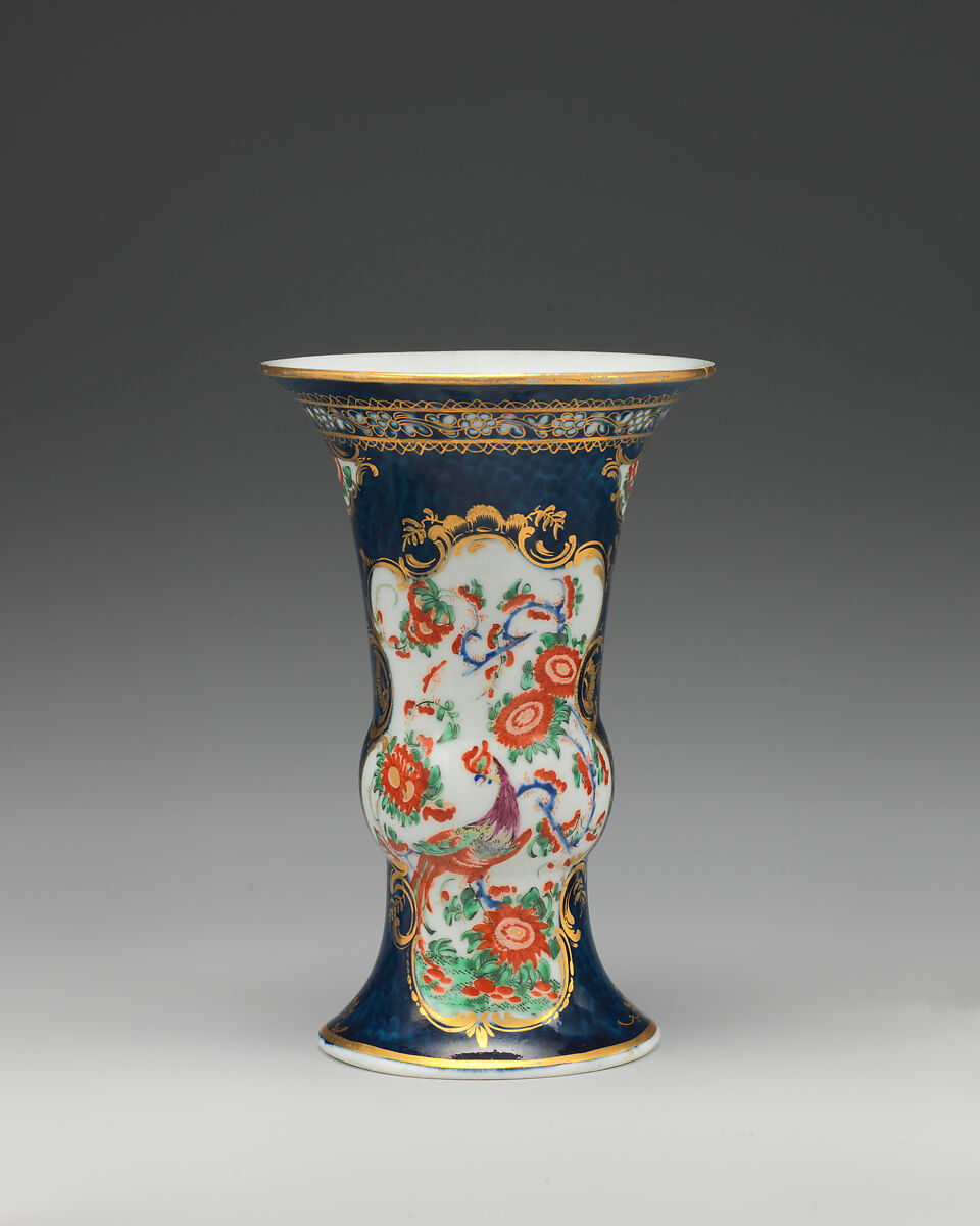 Vase (one of a pair), Worcester factory (British, 1751–2008), Soft-paste porcelain, British, Worcester